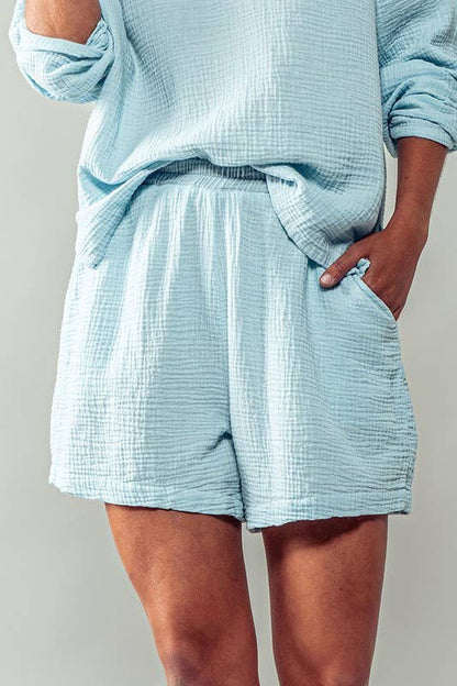 Urban Daizy - **BREATHELESS LOUNGE SHORTS: TAUPE / S-2/M-2/L-2