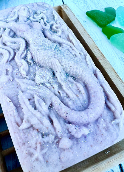 Fairyland Glade - Moon Magic Hidden Sea Glass Salt Soap Bar MADE TO ORDER