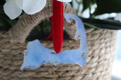 WonderfullyWrittenCo - Cape Cod Map Watercolor Ornament