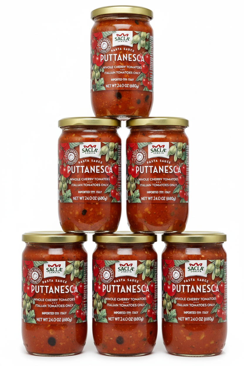 Sacla - Sacla Mediterranea Puttanesca Cherry Tomato Sauce 6x24oz