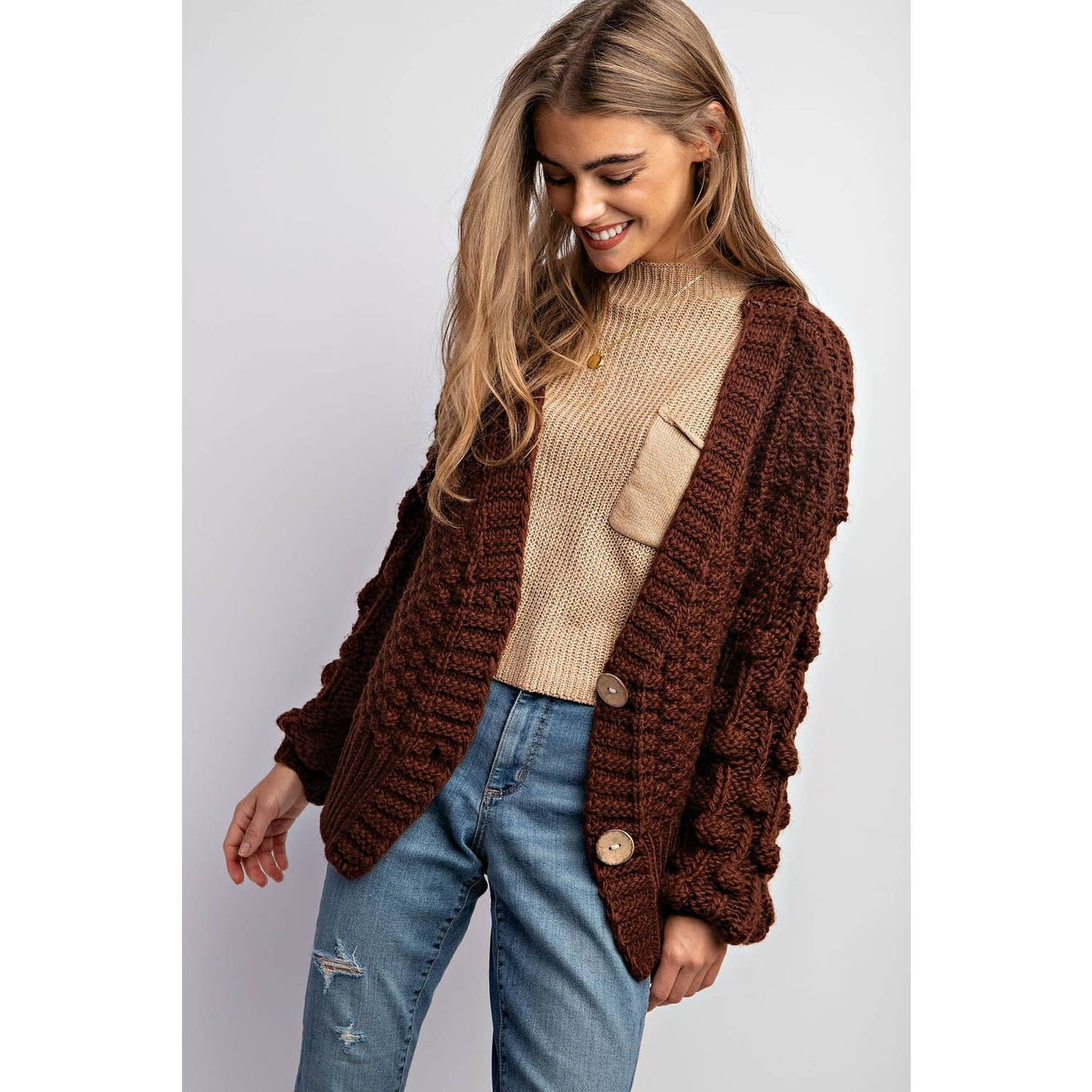 Sweet Generis - SWEET 3D FLOWER KNITTING CARDIGAN