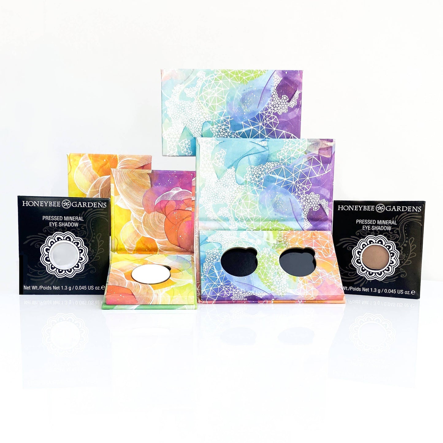 Honeybee Gardens Natural Cosmetics & Body Care - Refillable Compact for Pressed Eye Shadow, Duo