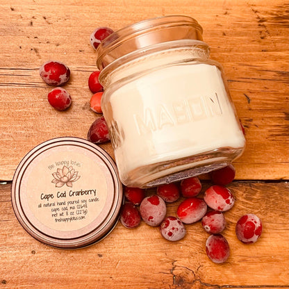 The Happy Lotus - Cape Cod Cranberry Candles - Fall Scent