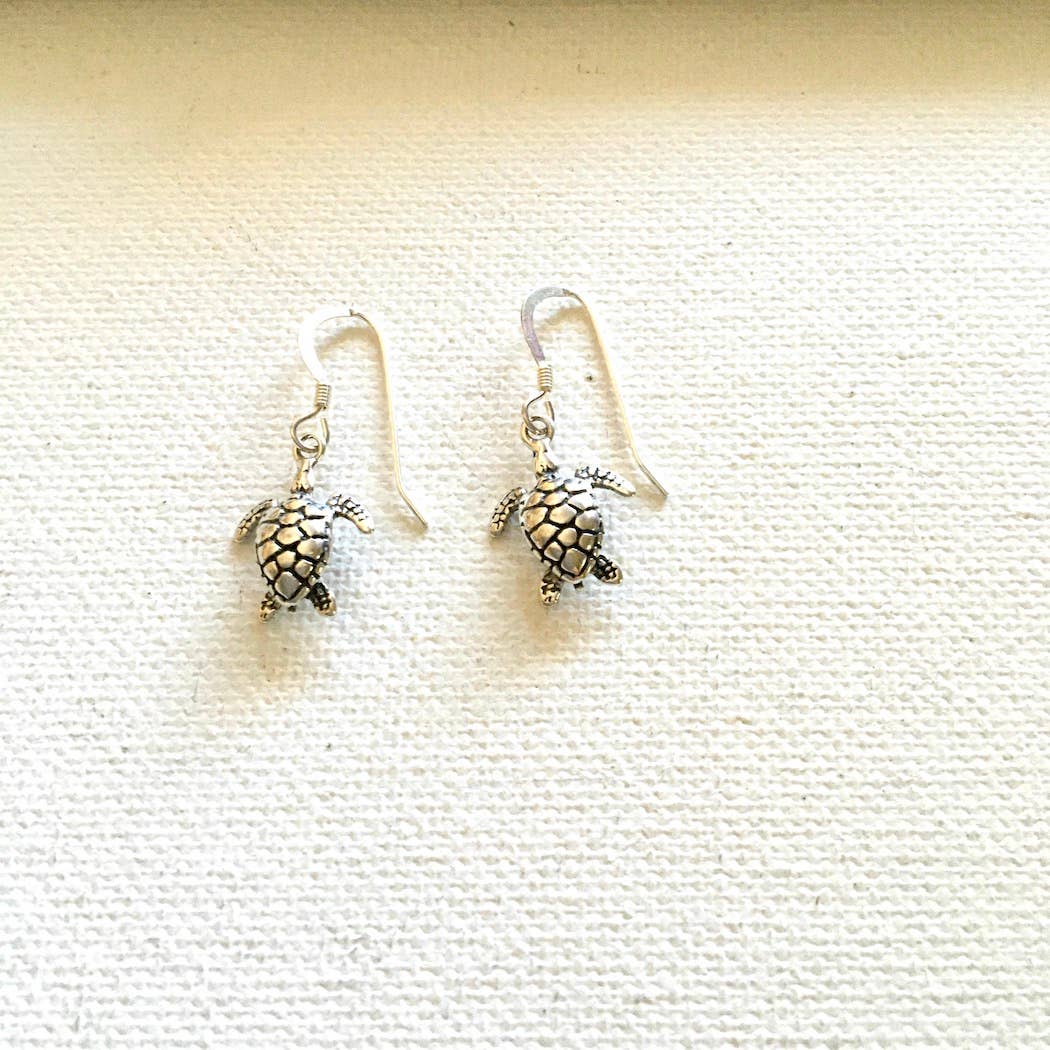 Jackie Gallagher Designs - Handmade Coastal Jewelry - Small Turtle Earrings