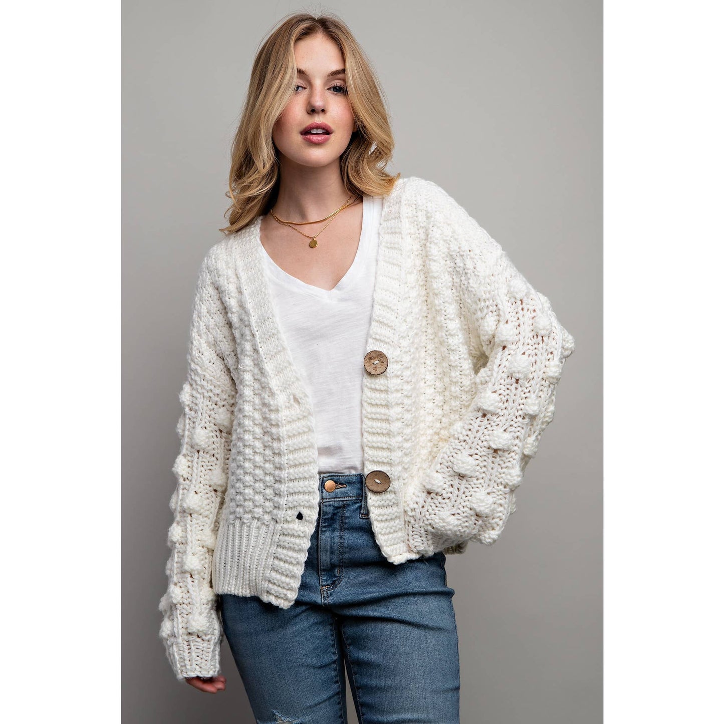 Sweet Generis - SWEET 3D FLOWER KNITTING CARDIGAN