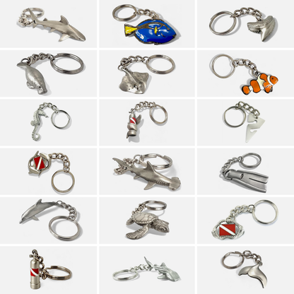 Big Blue by Roland St John - Scuba Tank Keychain with Dive Flag, Scuba Diving Keychain