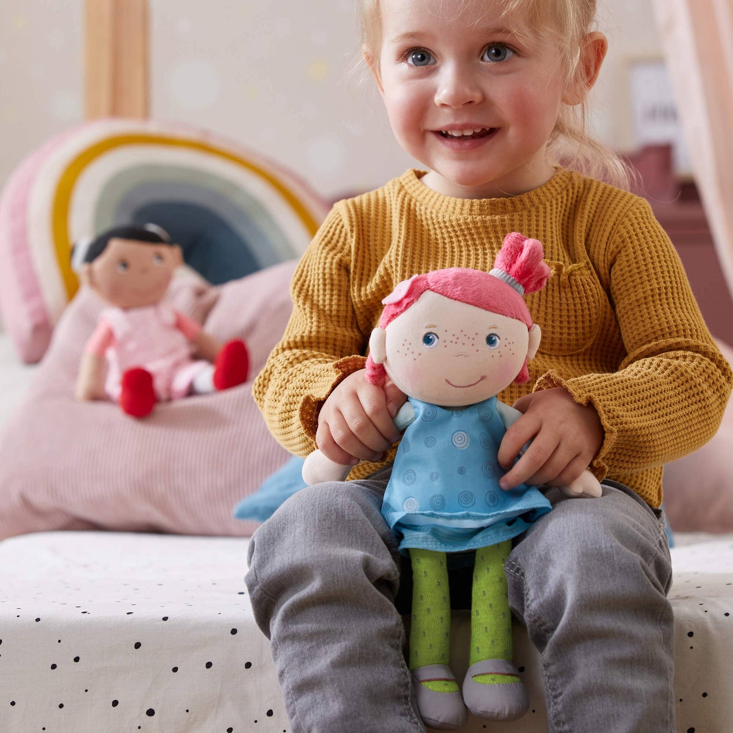 HABA USA - Snug Up Doll Philine - 10" Soft Cuddly Plush Baby Doll