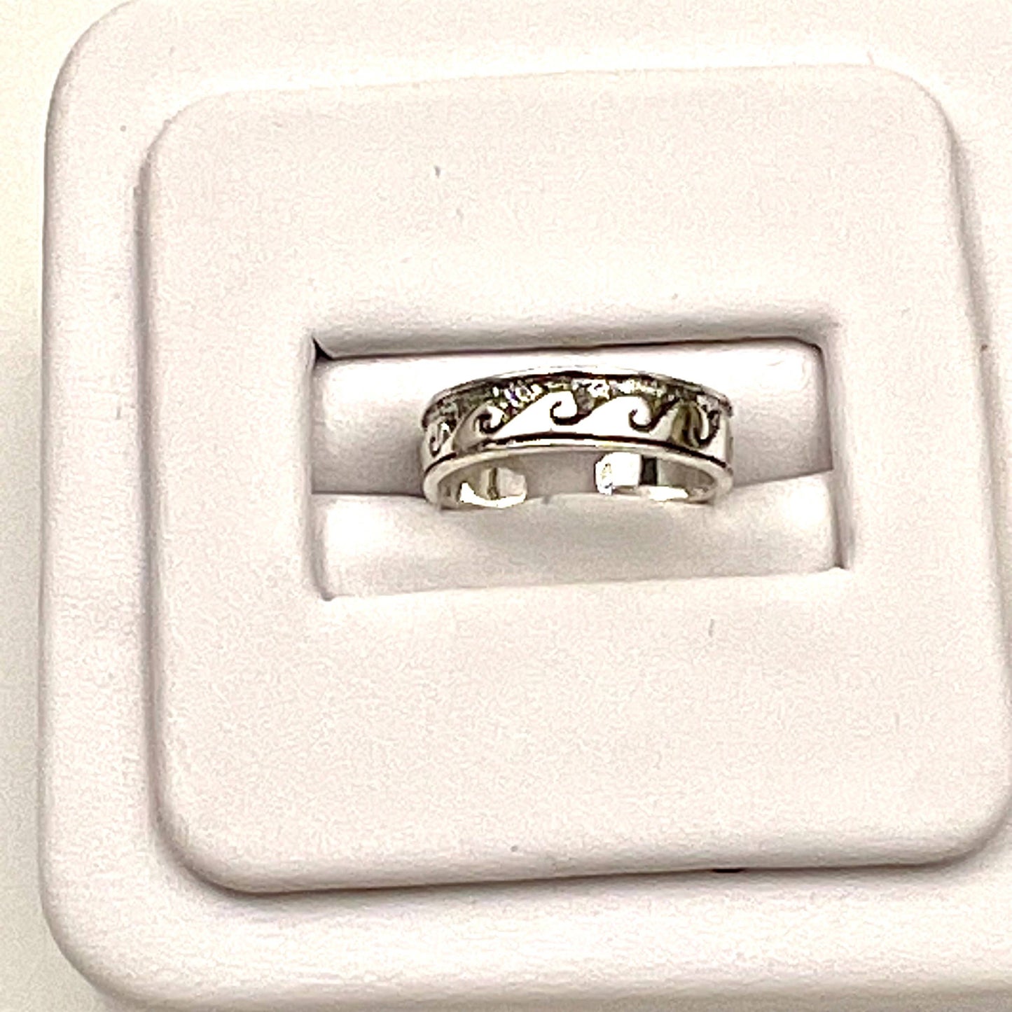 Jackie Gallagher Designs - Handmade Coastal Jewelry - Wave Band Toe Ring, sterling silver