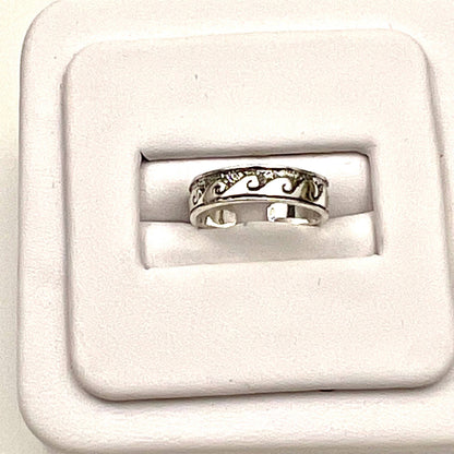 Jackie Gallagher Designs - Handmade Coastal Jewelry - Wave Band Toe Ring, sterling silver