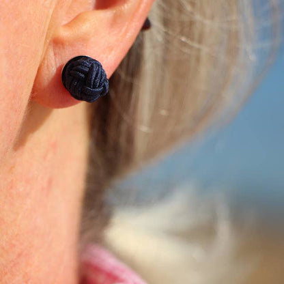 Patsy Kane | Nautical - Monkey Fist Earrings - Nylon: Port green
