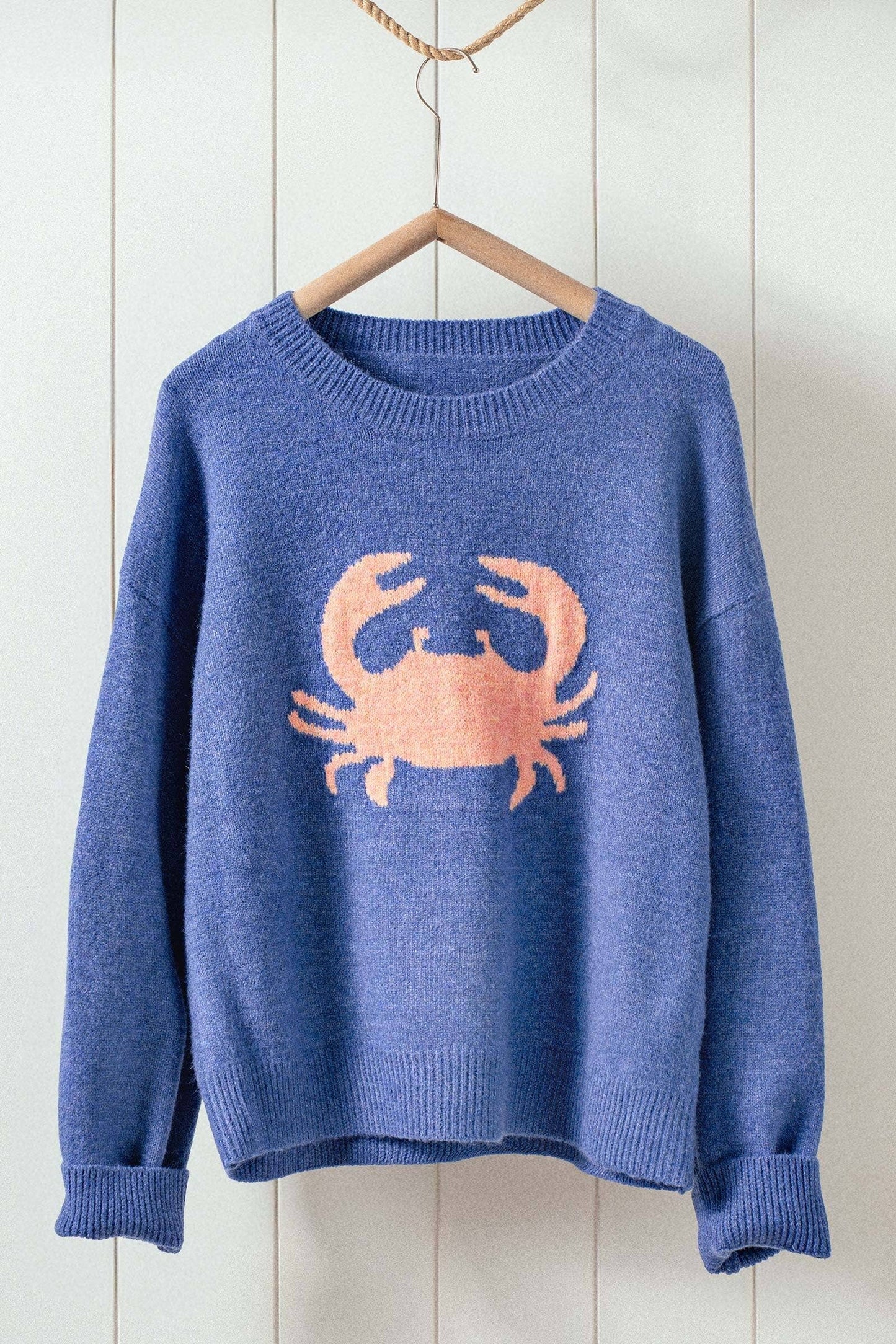 Urban Daizy - Crab Graphic Relaxed Knit Sweater