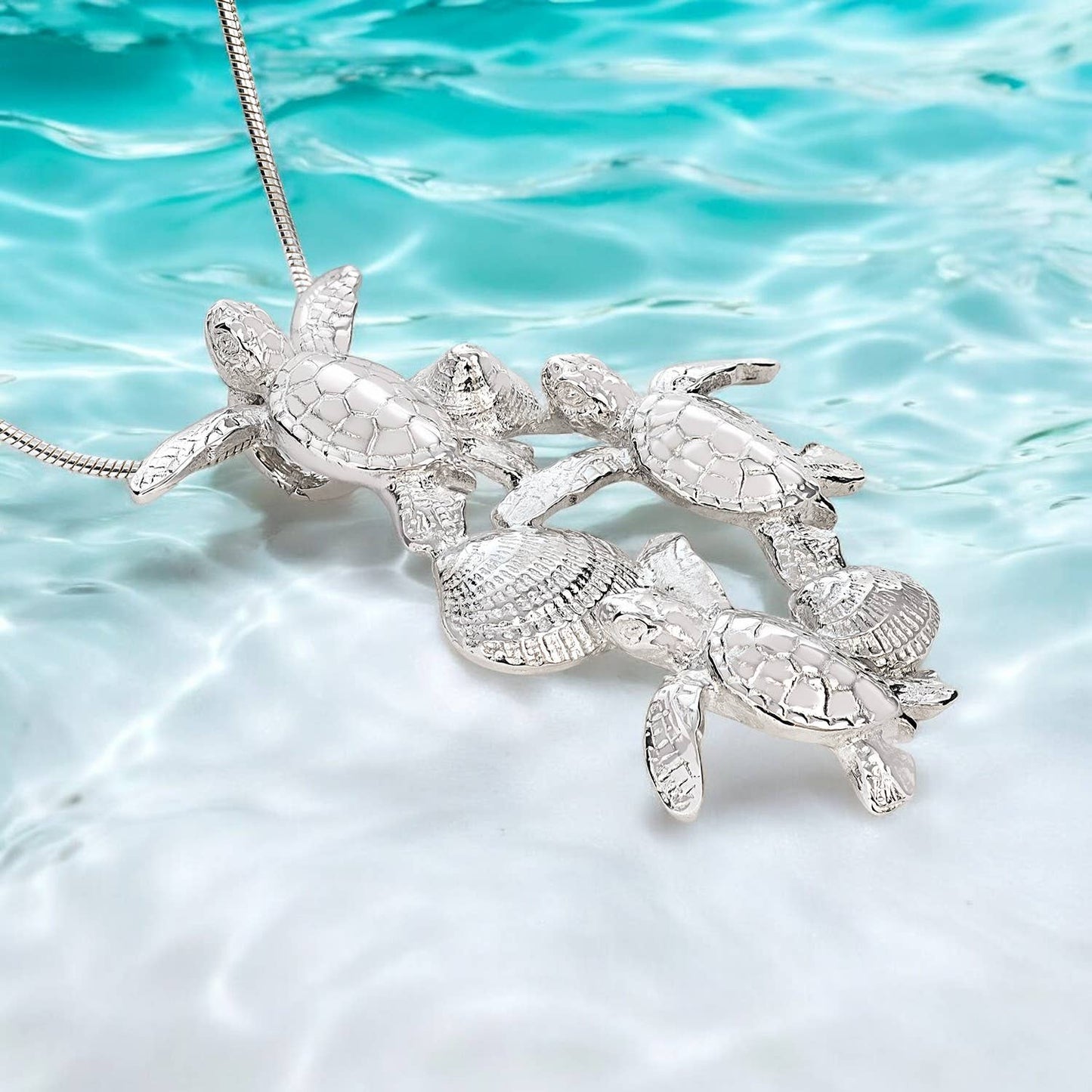 Big Blue by Roland St John - Ocean In Motion Hatchlings Pendant: 18"