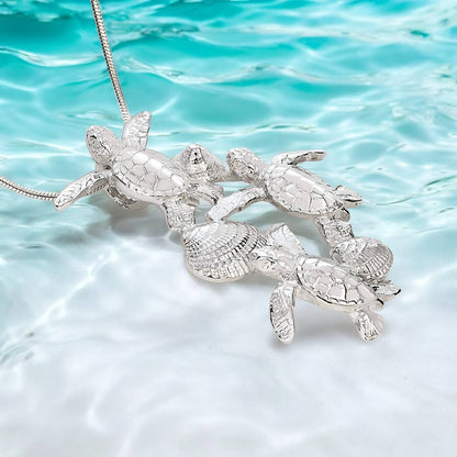 Big Blue by Roland St John - Ocean In Motion Hatchlings Pendant: 18"