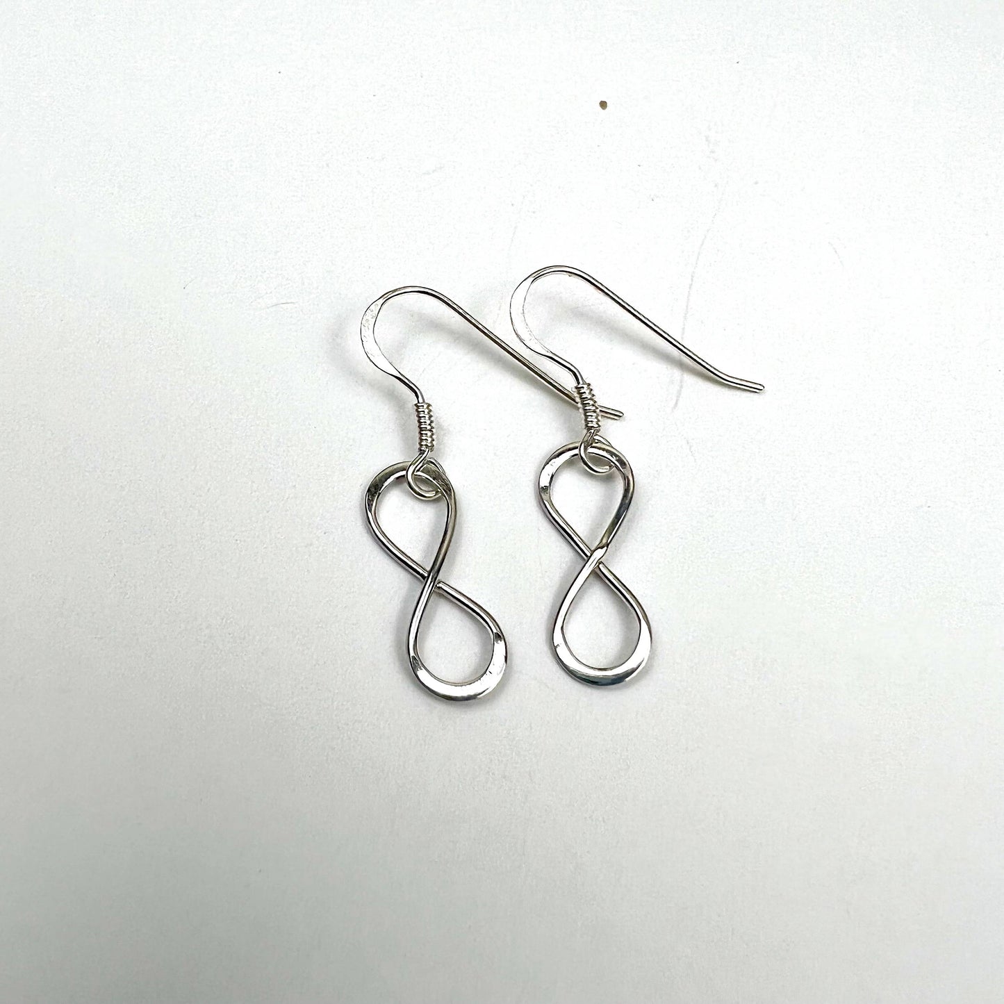 Jackie Gallagher Designs - Handmade Coastal Jewelry - Infinity Sterling silver dangle earrings