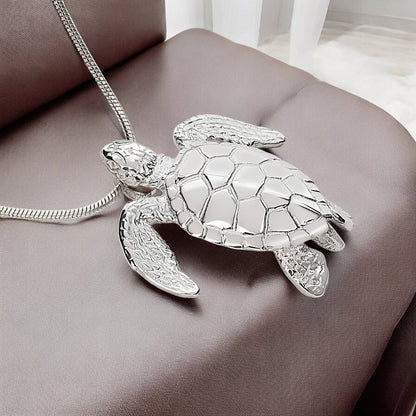 Big Blue by Roland St John - Green Turtle Sterling Silver: 18"