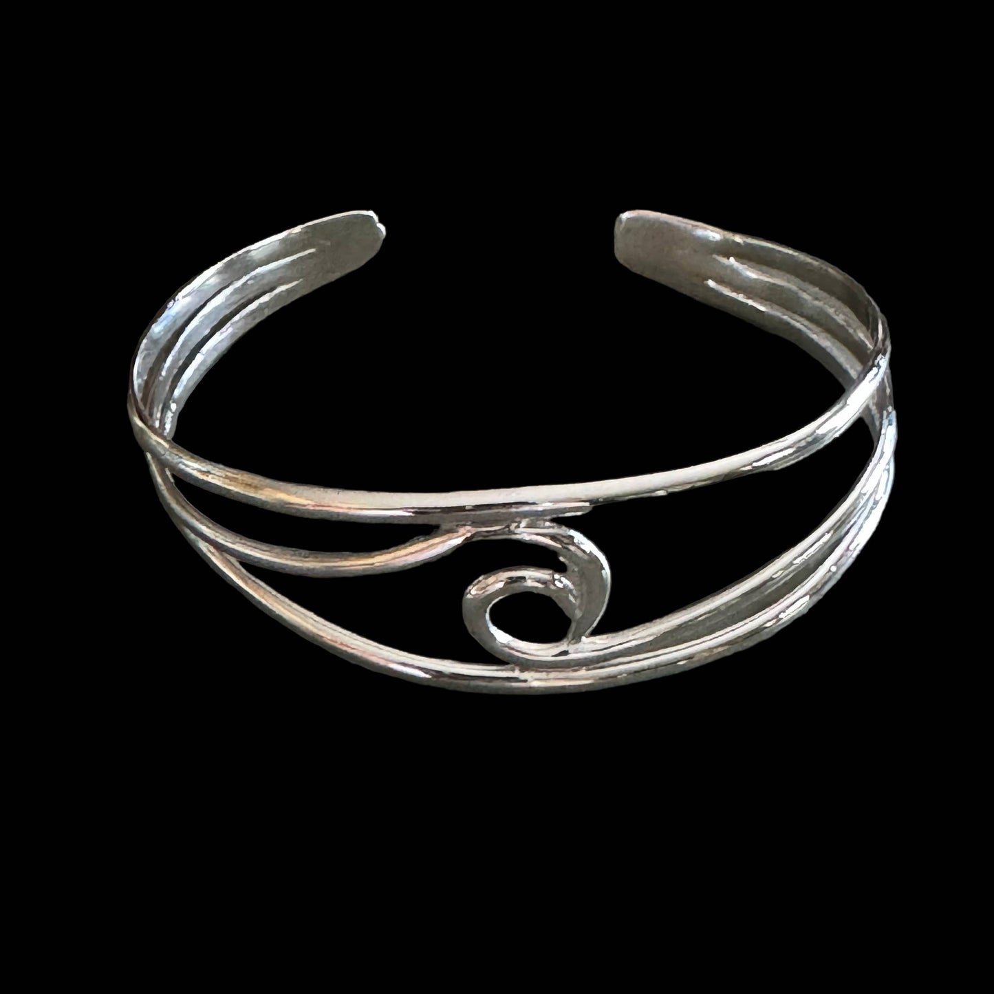 Jackie Gallagher Designs - Handmade Coastal Jewelry - Wave Cuff/Bracelet, Sterling silver