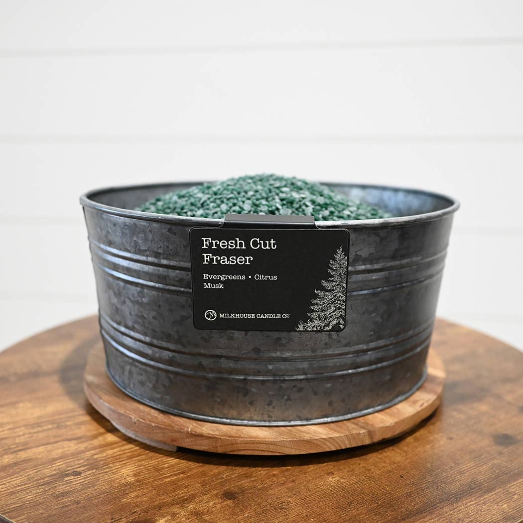Milkhouse Candle Company - Metal Bucket & Wooden Lid- Candle Bar Wax Bead Container