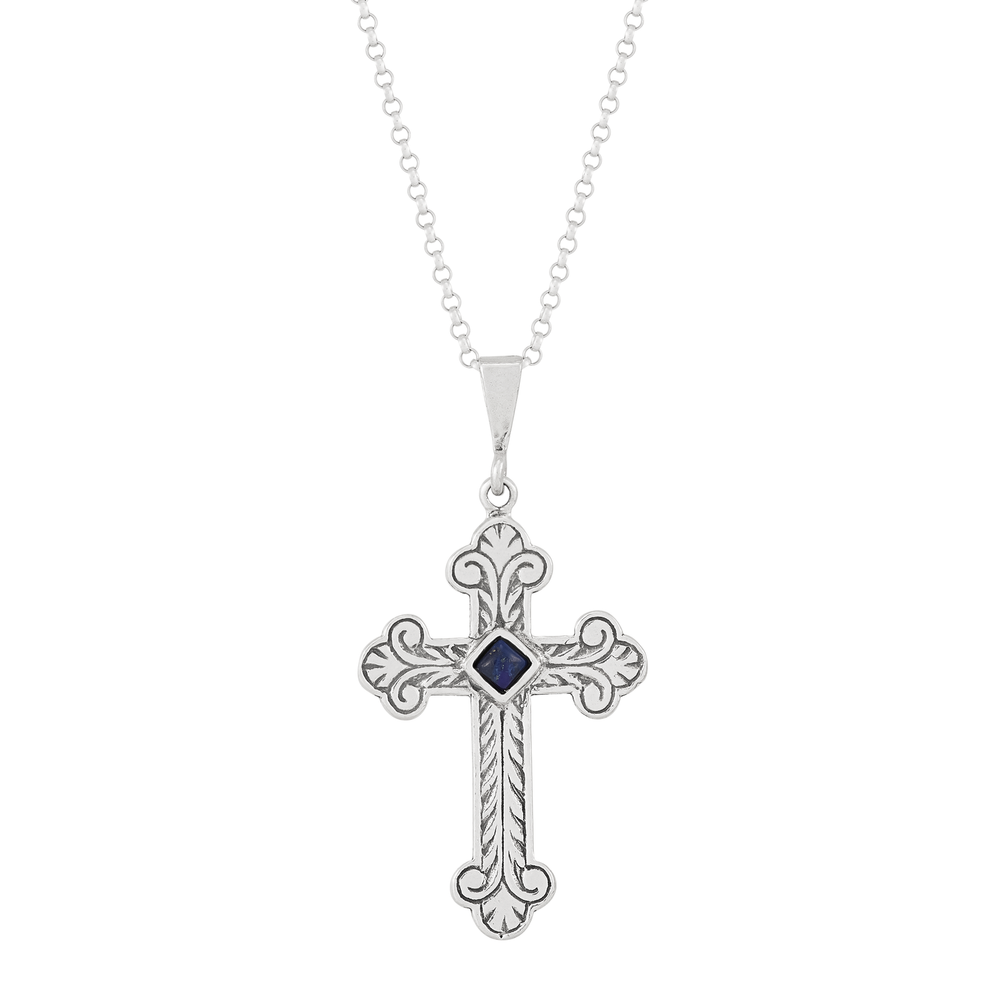 Silpada - Silpada 'Ocean Relic' Silver Blue Lapis Cross Necklace