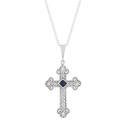 Silpada - Silpada 'Ocean Relic' Silver Blue Lapis Cross Necklace