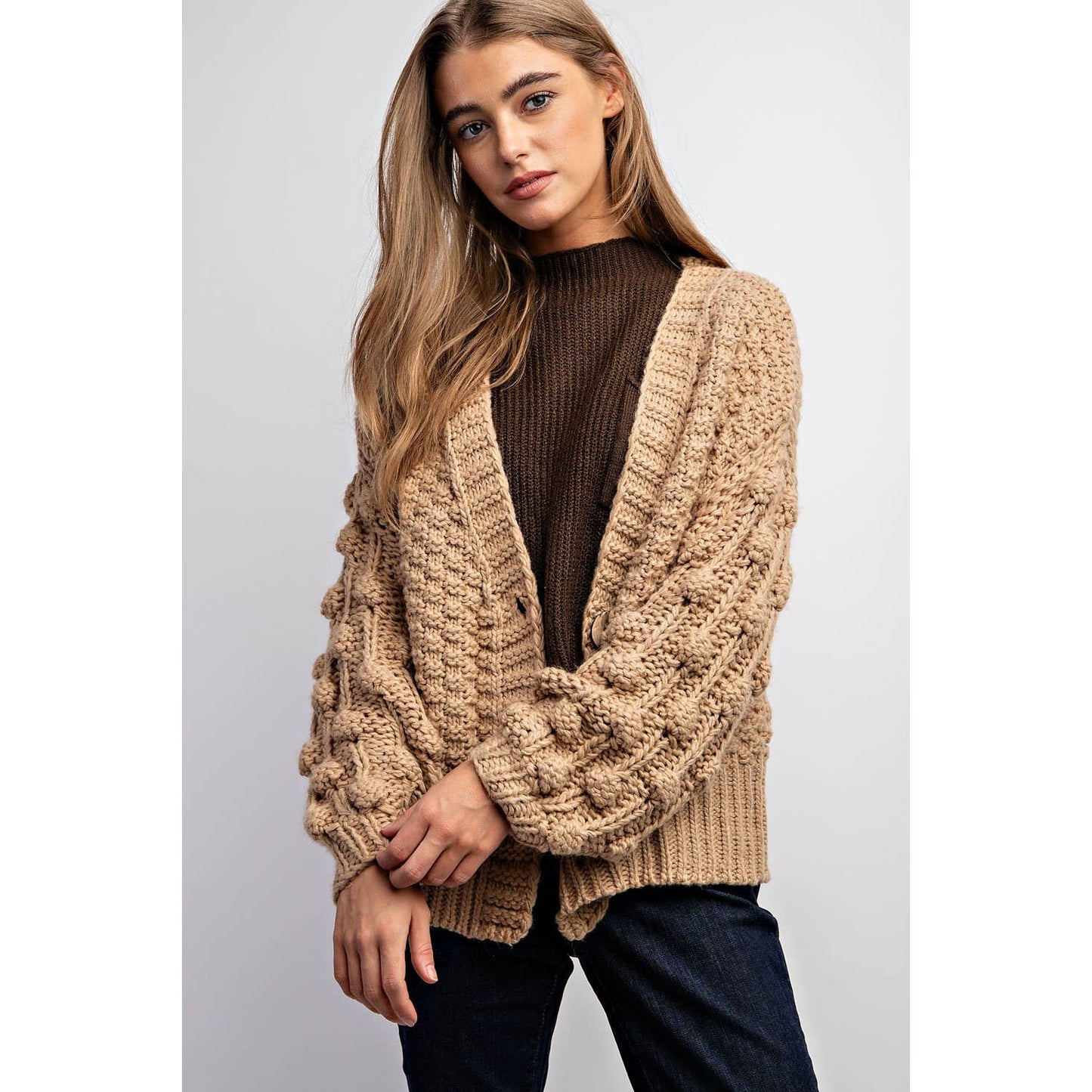 Sweet Generis - SWEET 3D FLOWER KNITTING CARDIGAN