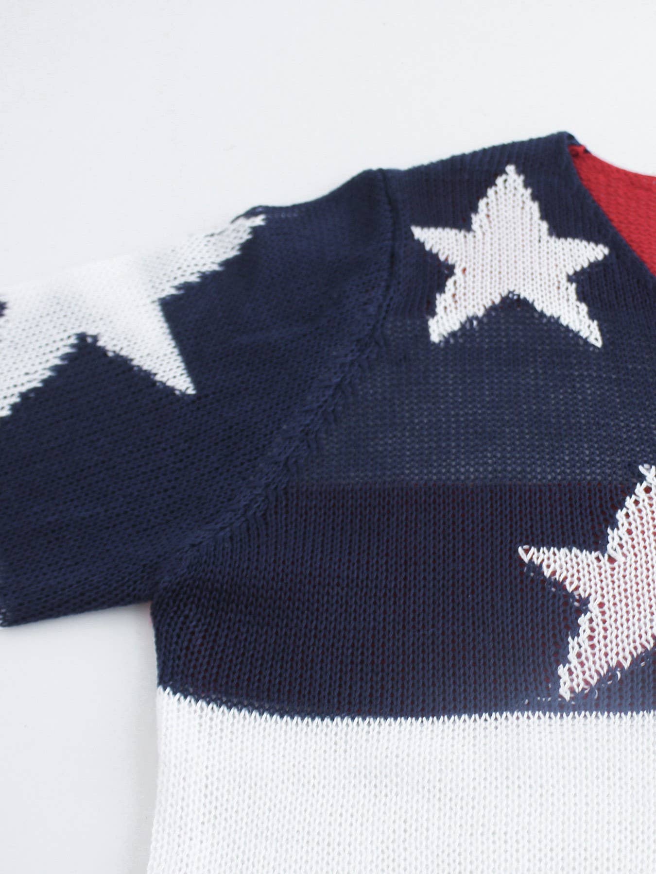 Rosa Clothing - 4th Of July Knit Summer American Flag Sweater