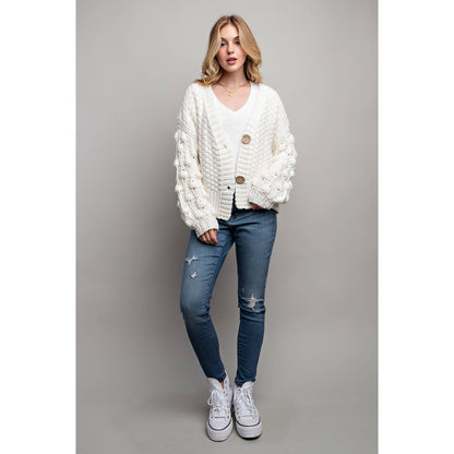 Sweet Generis - SWEET 3D FLOWER KNITTING CARDIGAN