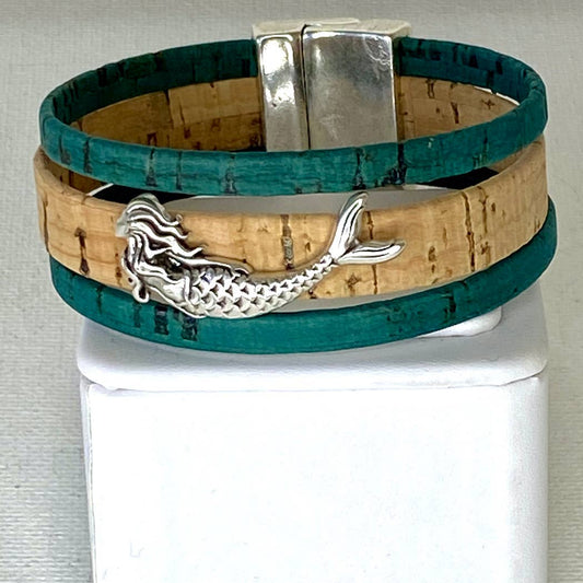 Jackie Gallagher Designs - Handmade Coastal Jewelry - Cork Bracelet- 20mm 3strand