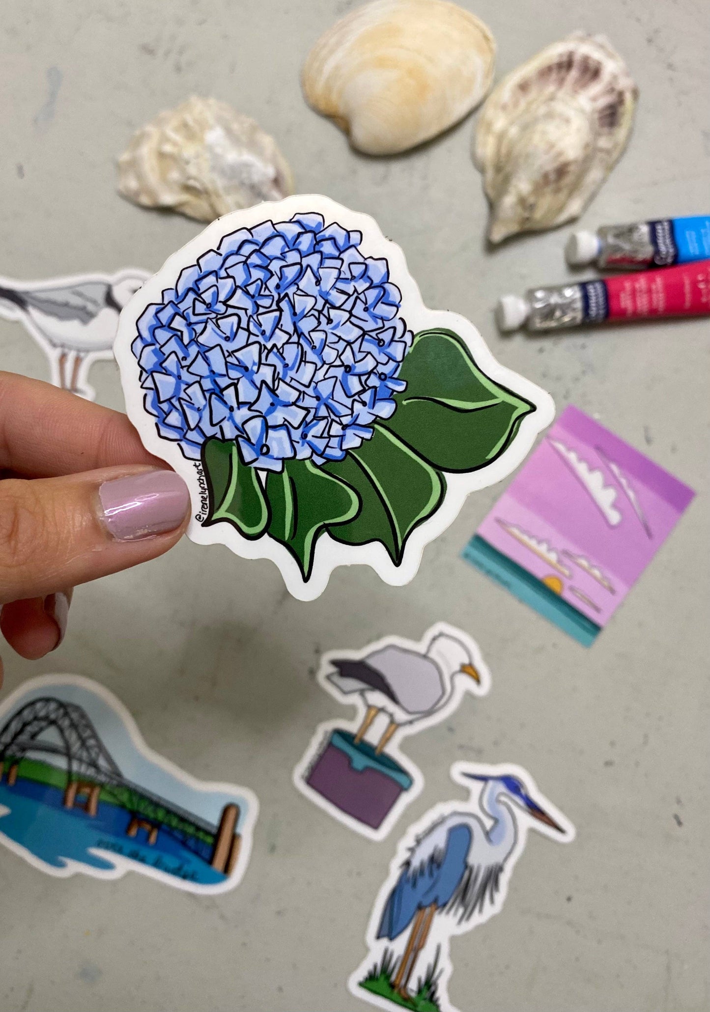 Irene Lynch Art - Hydrangea Sticker