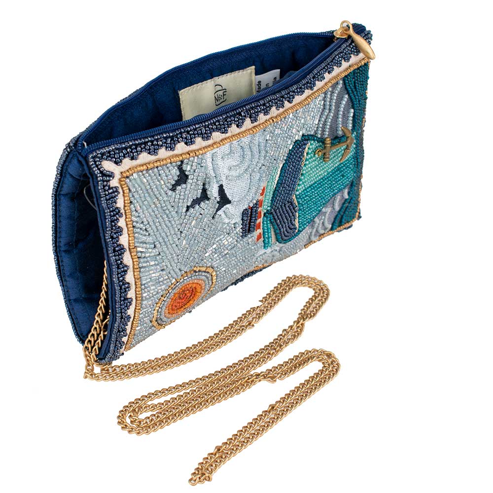 Mary Frances Accessories - On Board Beaded Cruise Ship Crossbody Phone Bag