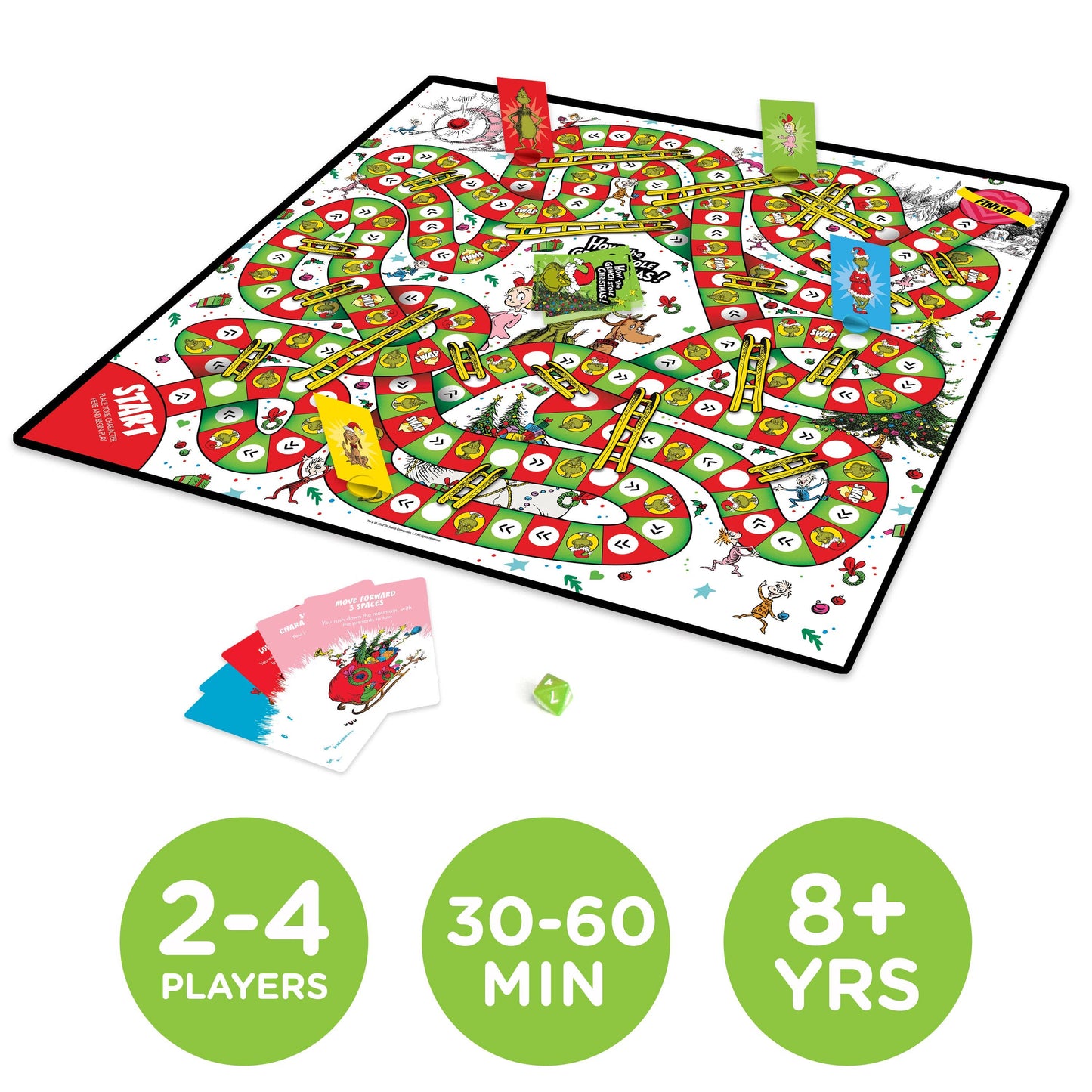 AQUARIUS, GAMAGO, ICUP, & ROCK SAWS by NMR Brands - The Grinch Christmas Journey Board Game