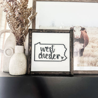 Dakota + Pine Design Co. - Personalized Home City, State Sign: Natural / 9x9