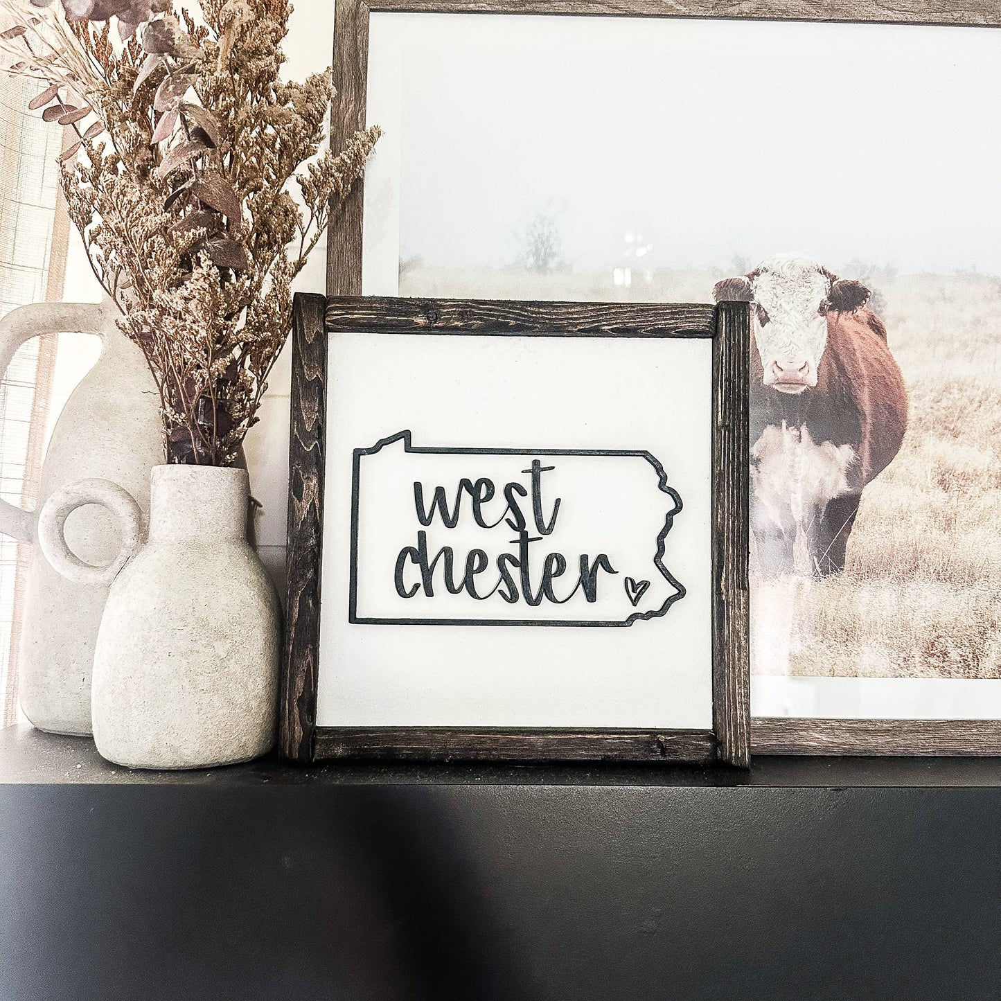 Dakota + Pine Design Co. - Personalized Home City, State Sign: Natural / 9x12