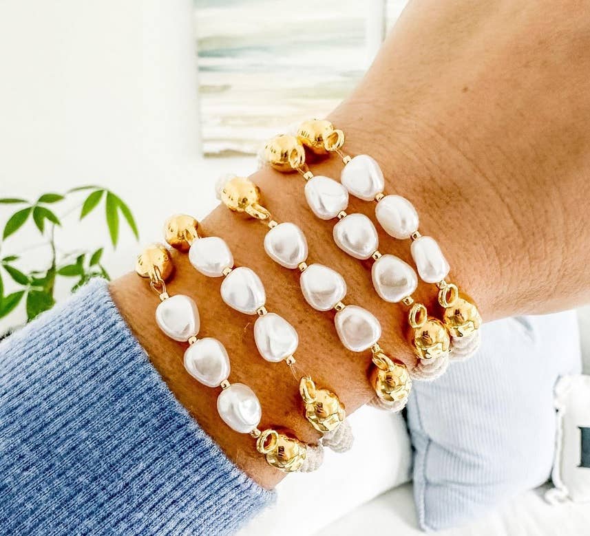 Allison Cole Jewelry - Atlantic - Ivory/Gold - Nautical Rope Bracelet