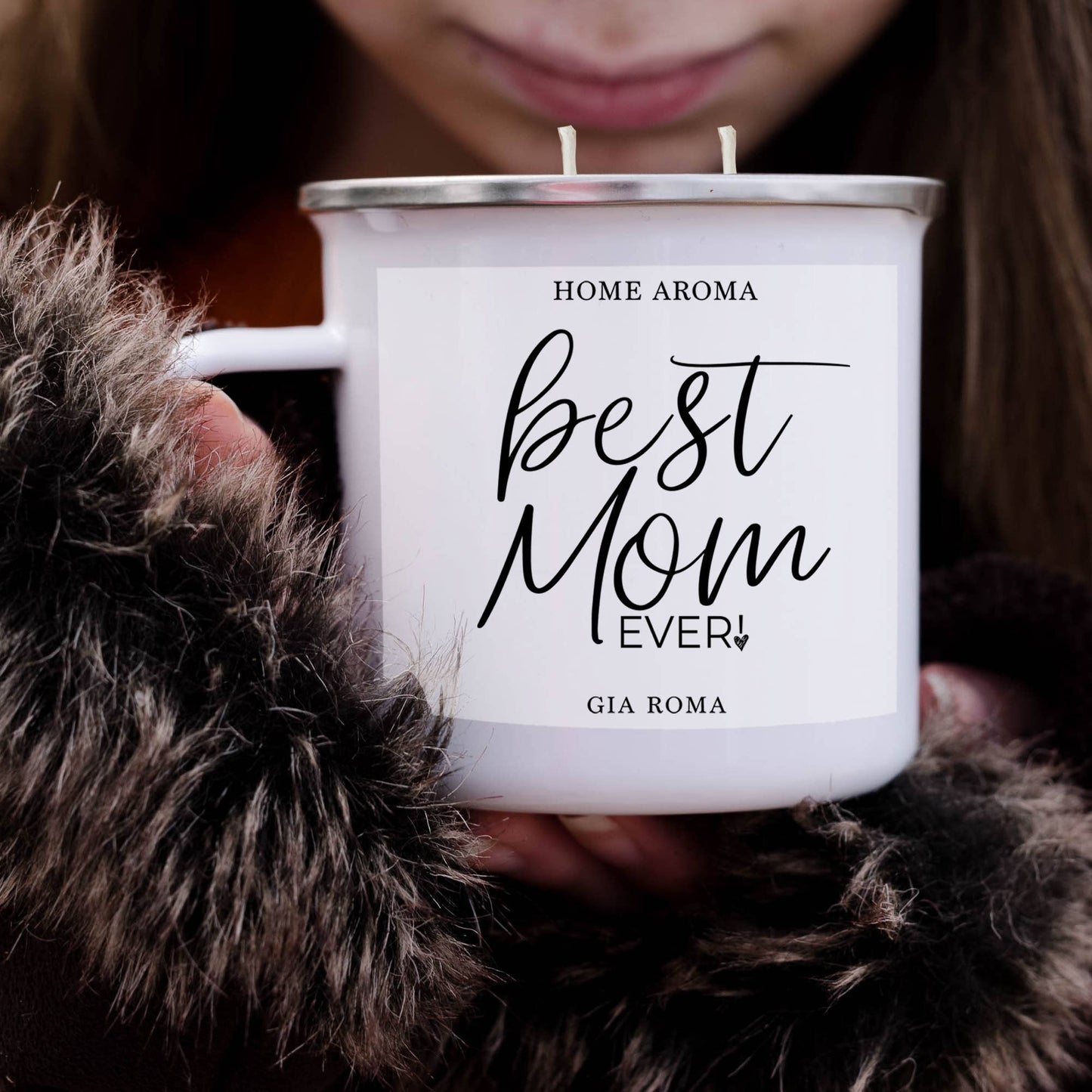 Gia Roma - Best Mom Ever Gifts, Mothers Day Candle Gift Sets, Funny Mom: Best Mom-White / Black Pepper +