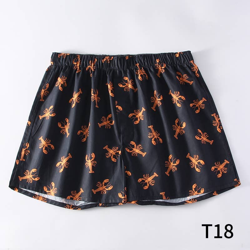 Rosa Clothing - Lobster & Pickles printed cotton casual boxer short
