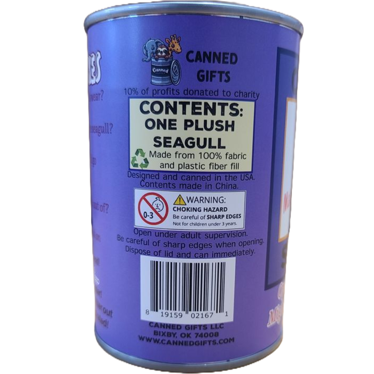Canned Gifts - Matilda the Canned Seagull - Eco-Friendly and Recycled Gift