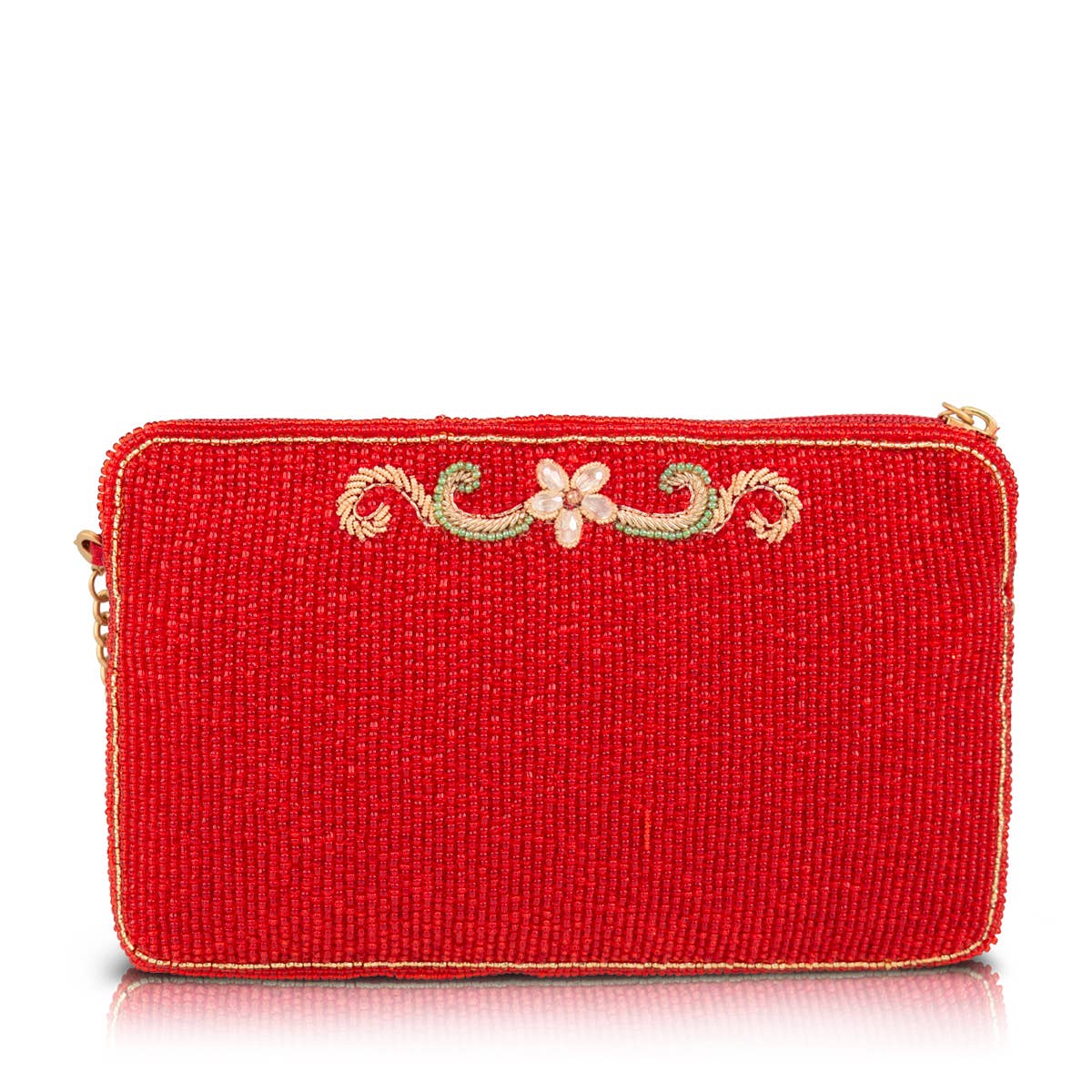 Mary Frances Accessories - Mahjong Mood Red Tile Game Crossbody Handbag