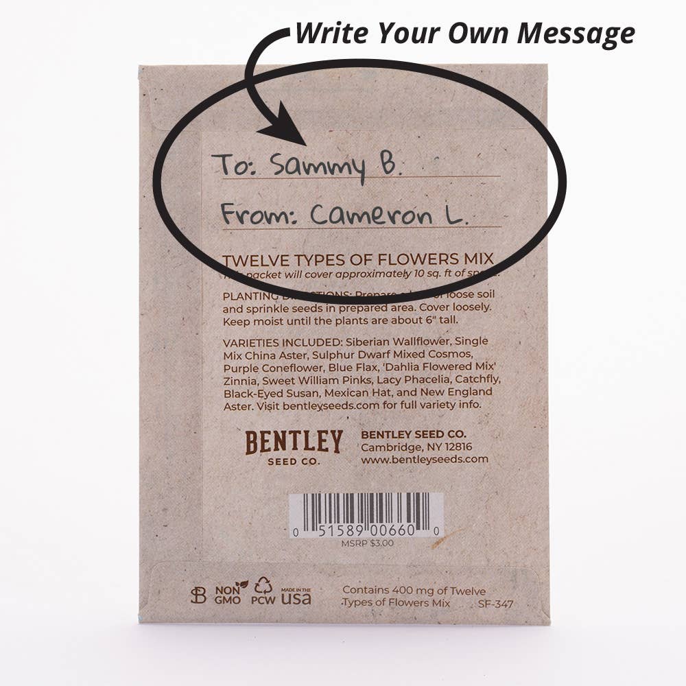 Bentley Seed Co. - All I Want for Christmas Tree Gift Tag Card - Seed Packets