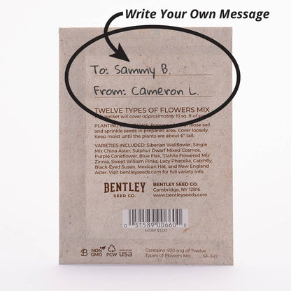 Bentley Seed Co. - All I Want for Christmas Tree Gift Tag Card - Seed Packets