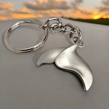 Big Blue by Roland St John - Whale Tail Keychain, Whale Tail Key Ring, Sea Life Gifts
