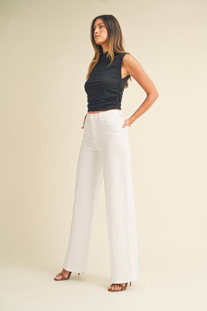 JUST BLACK DENIM - BP450J - WHT - Palazzo Jean