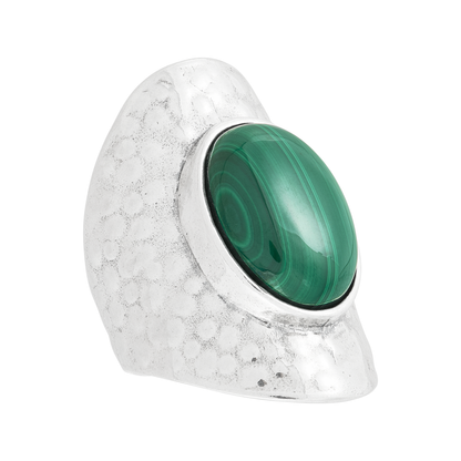 Silpada - Silpada 'With Nature' Sterling Silver Malachite Ring: 7