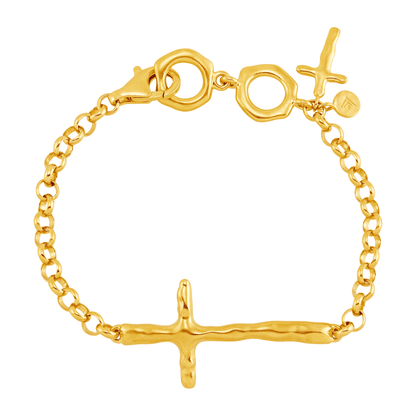 In Good Faith - Silpada Organic Cross Bracelet in Sterling Silver