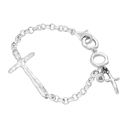 In Good Faith - Silpada Organic Cross Bracelet in Sterling Silver