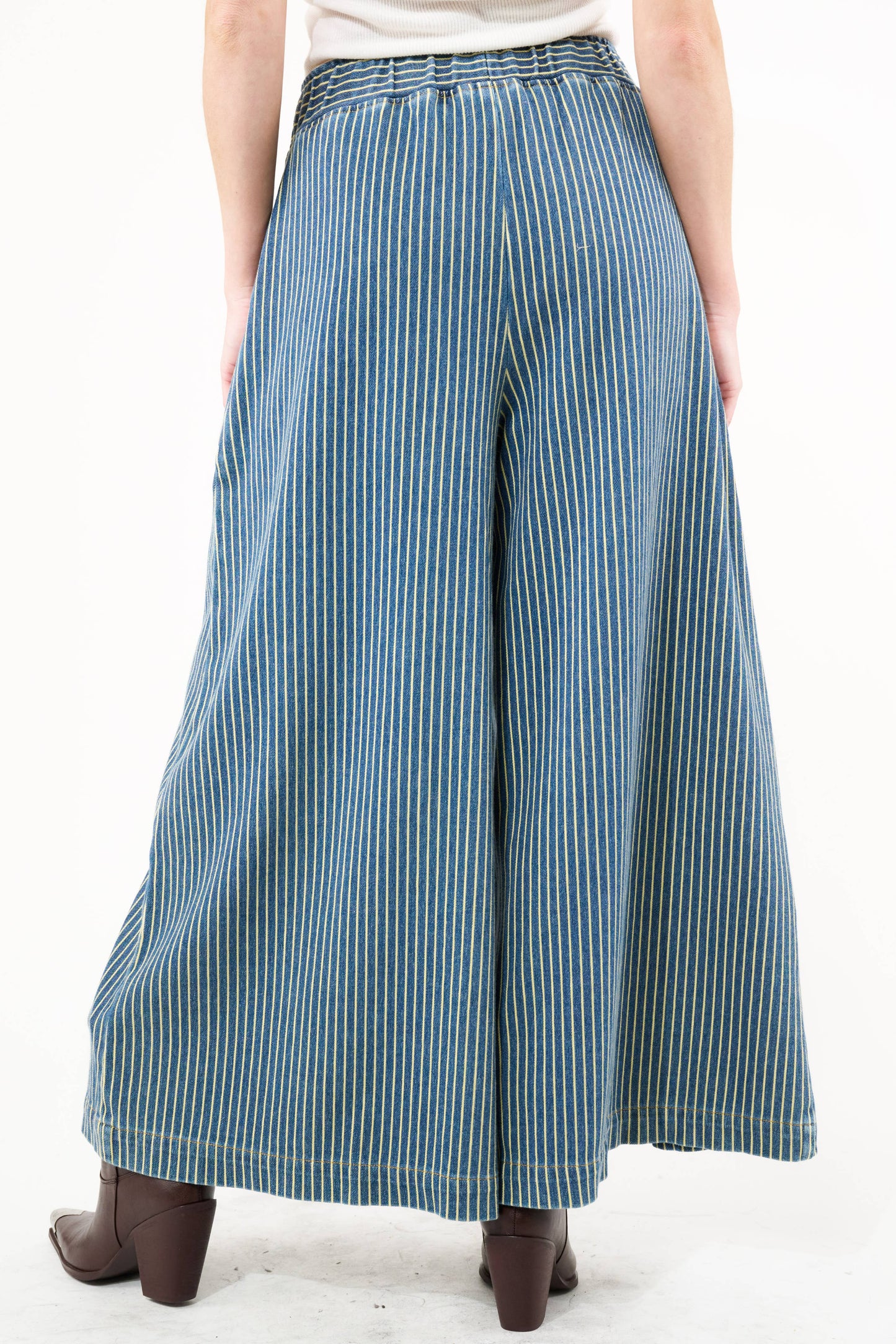 Aratta - Alaia Stripe Denim Pants: Denim Stripe / L