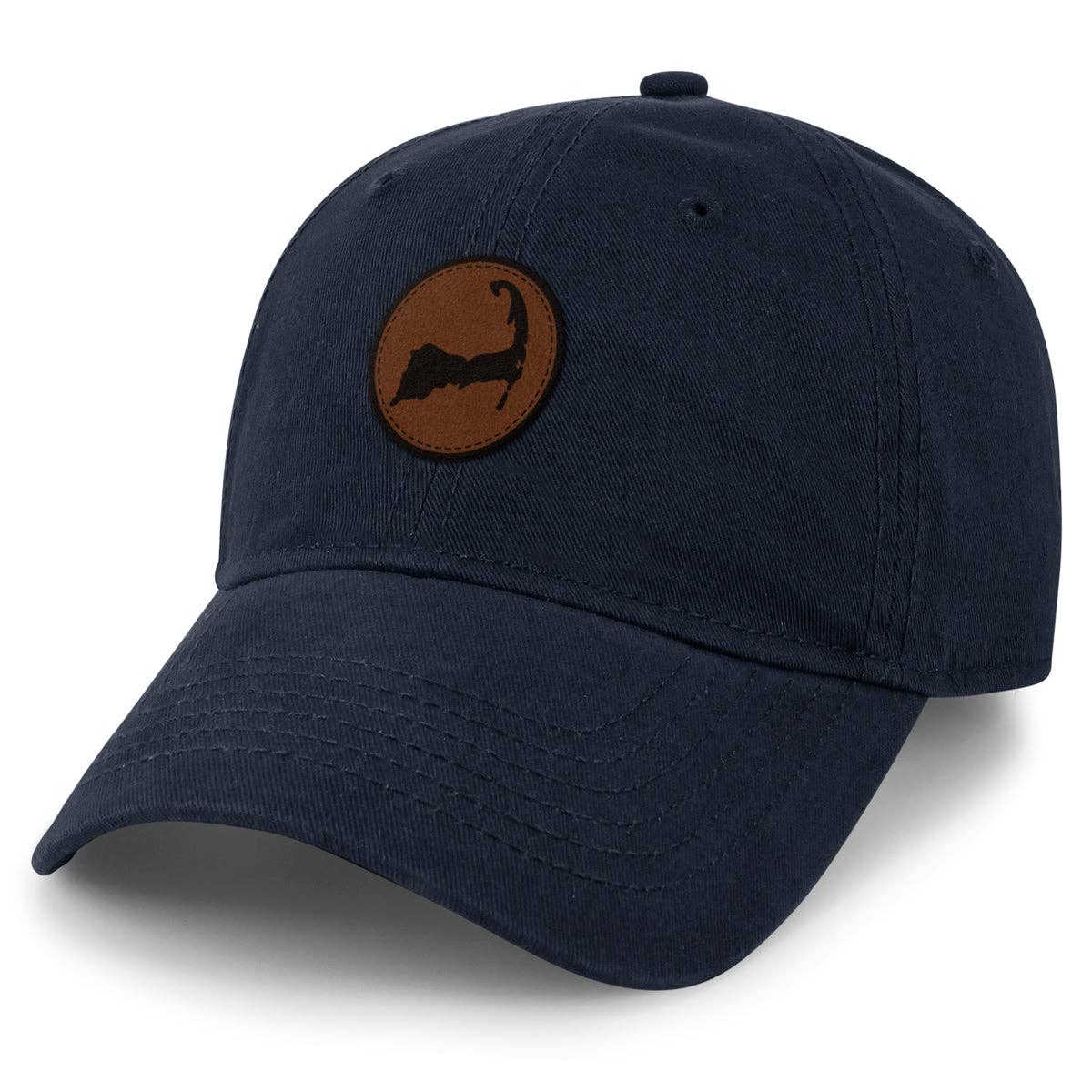 Chowdaheadz - Cape Cod Circle Leather Patch Dad Hat