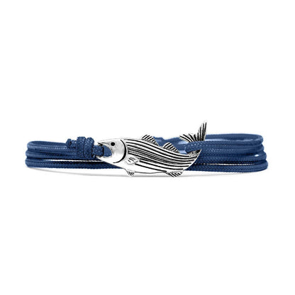 Cape Clasp - The Striper Clasp: Silver / Black Dusk