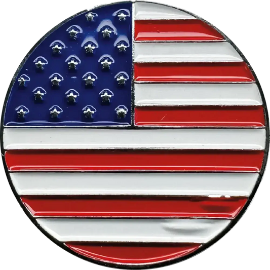 American Hat Makers - Sturdy Magnetic American Flag Pin - Style Flag