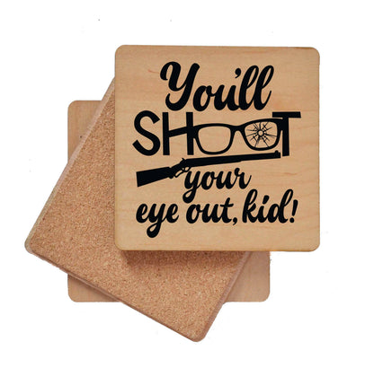 Driftless Studios - You'll Shoot Your Eye Out Kid Wood Christmas Coaster