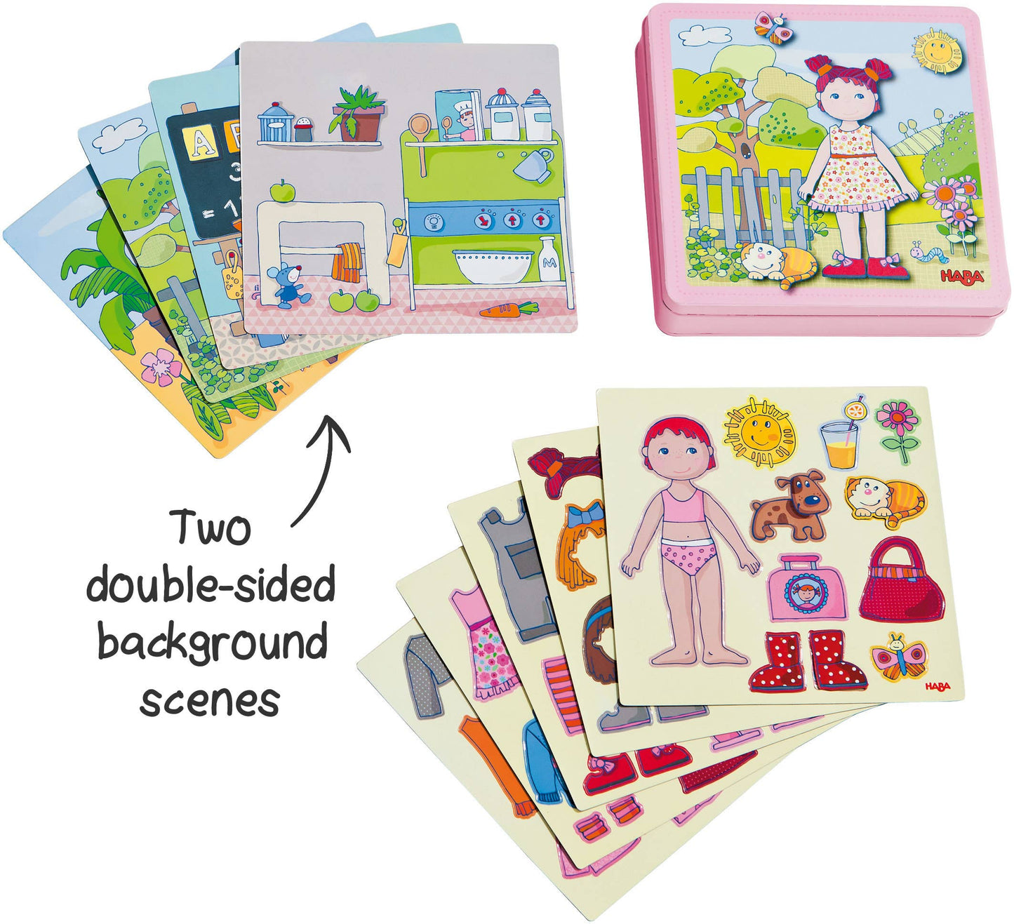 HABA USA - Doll Lilli Magnetic Game – Creative Mix & Match Dess-Up